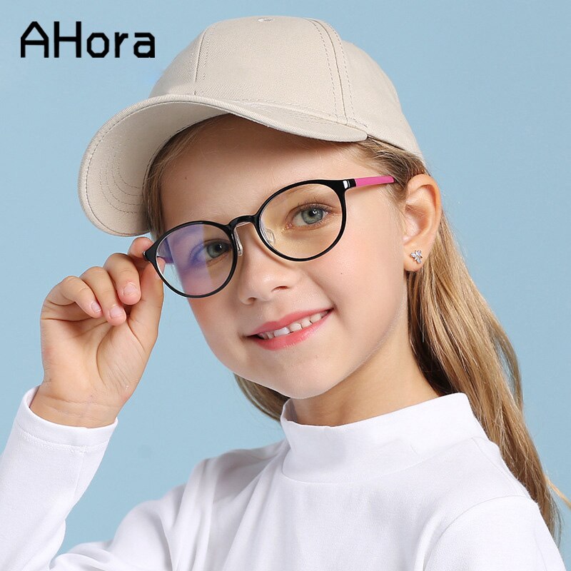 Ahora anti-blå lys børnebriller til børn blød ramme gennemsigtig dreng pige eyeglasse beskyttelsesbriller almindelige silikone briller