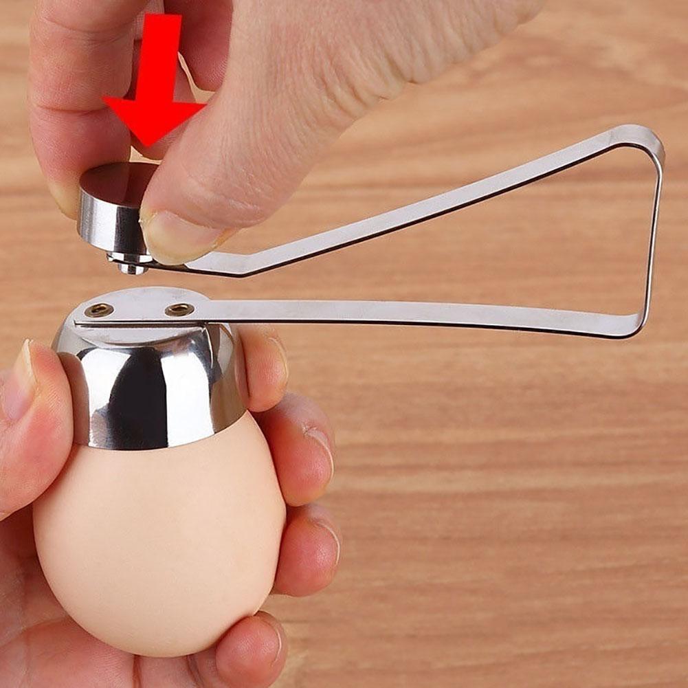 Creatived Portable Stainless Steel Egg Scissors Boiled Raws Egg Topper Shell Opener Cutter Cracker Separator Kitchen Utensil Too