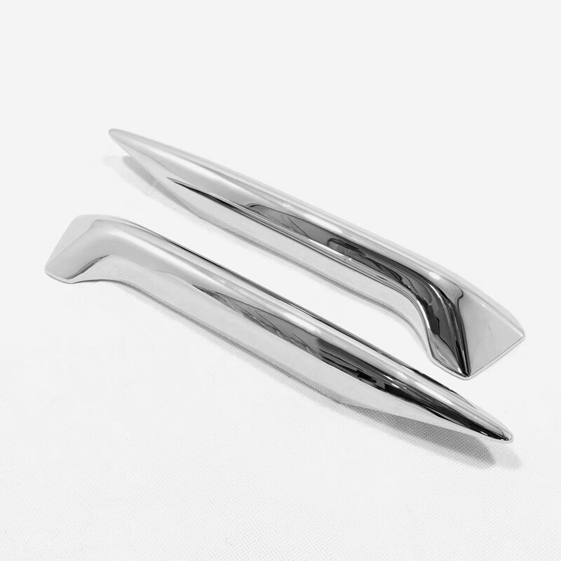 Chrome For Nissan Qashqai J11 Front Rear Fog Light Eyebrow Cover frame trim accessories: Front