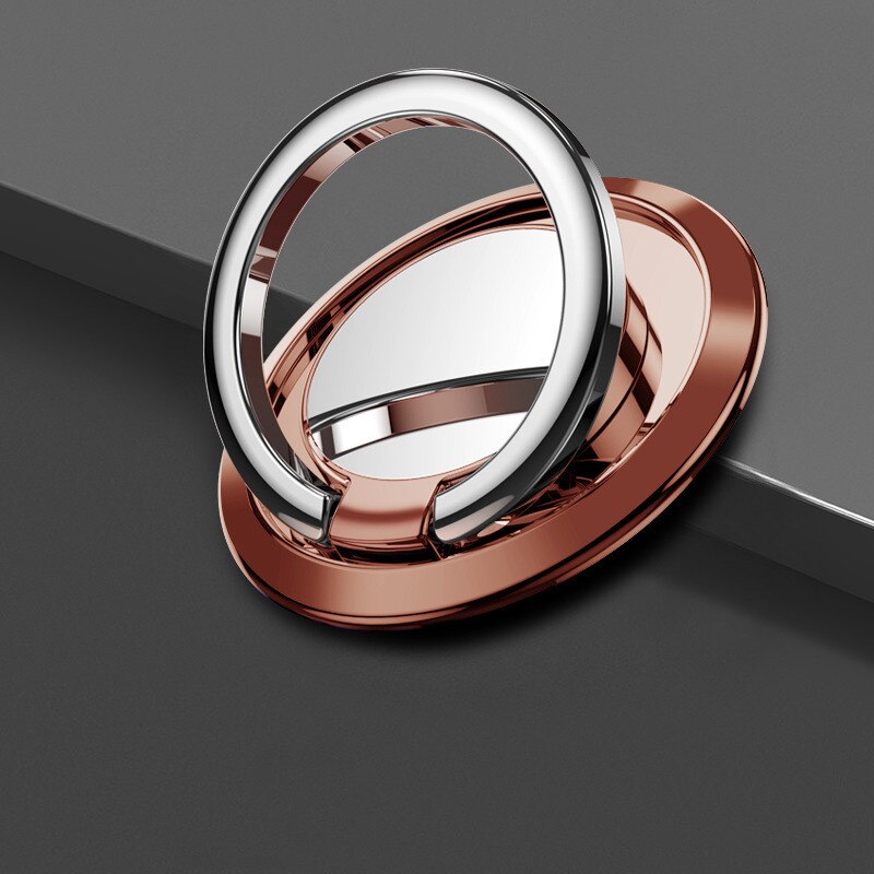 Luxus Metall praktisch Ring Halfter Magnetische Auto Halterung Buchse Telefon Ring auf sterben Telefon Stehen für Iphone Handys: Rose Gold