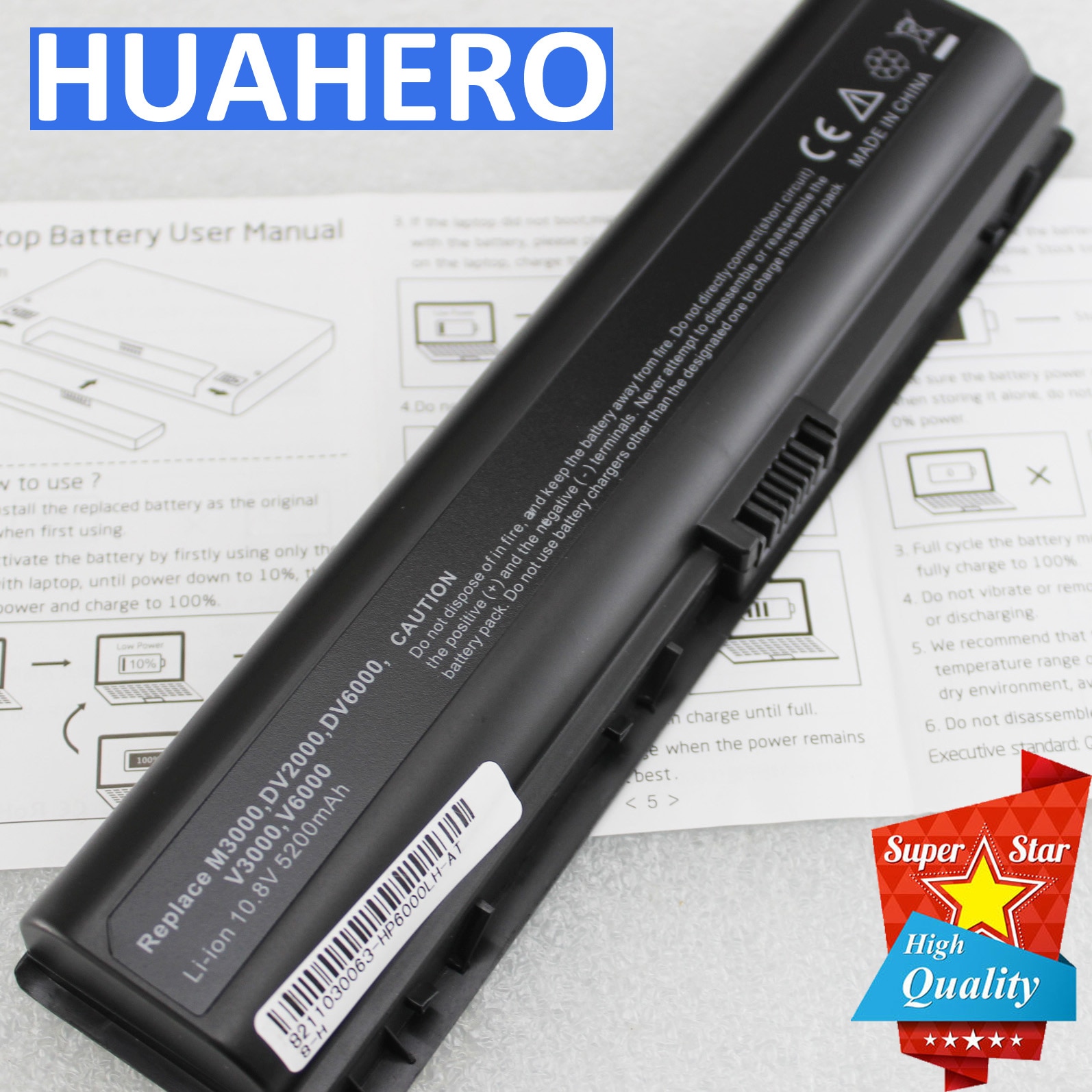 Batterij Voor Hp Pavilion Dv2000 V3000 V6000 Dv6000 G6000 G7000 Compaq Presario A900 C700 F500 F700 Laptop 440772-001 HSTNN-DB42