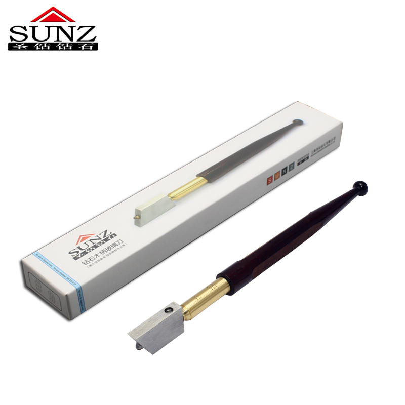 Diamond Glass Cutter Draagbare Glassnijder Diamond Getipt Glassnijder Potlood Vensterglas Craft Cutting Mes Houten Hand