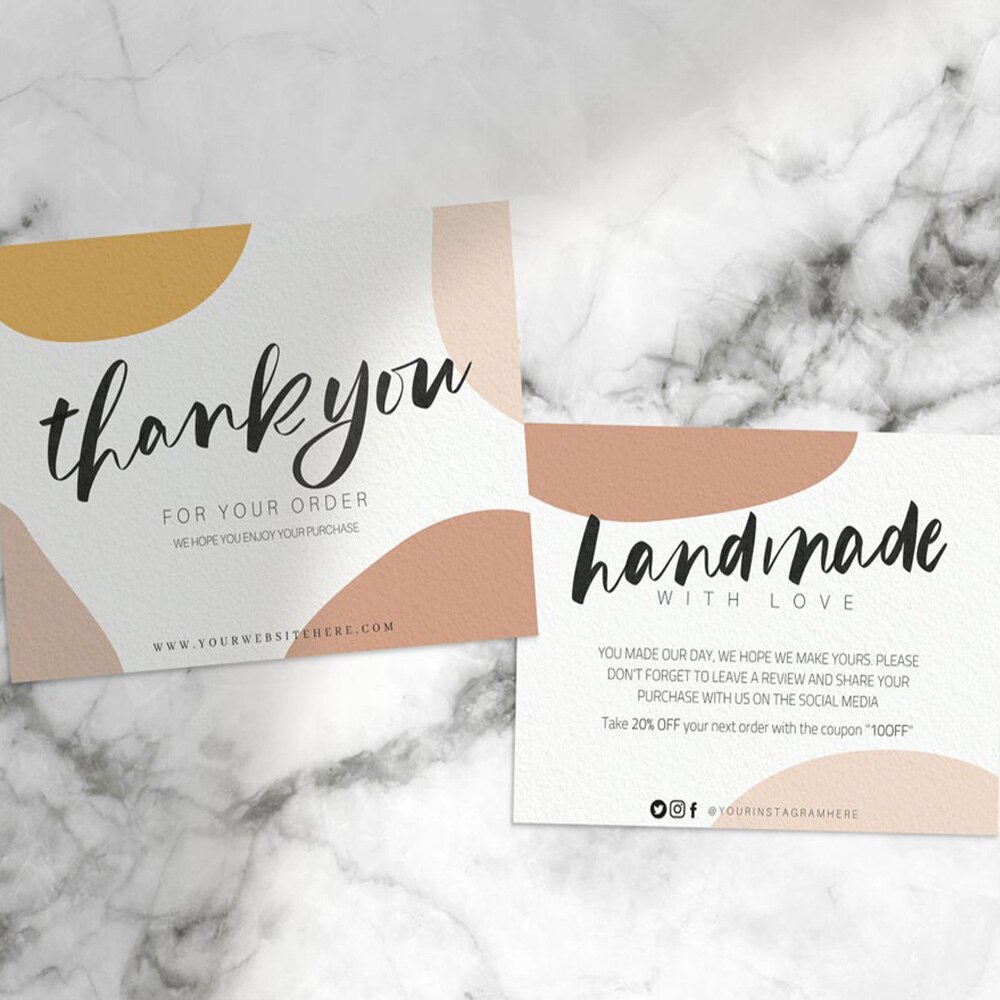 Personalize Thank You Card Template | Thank you for your order | Card Template | Editable Printable | Printable Thank You