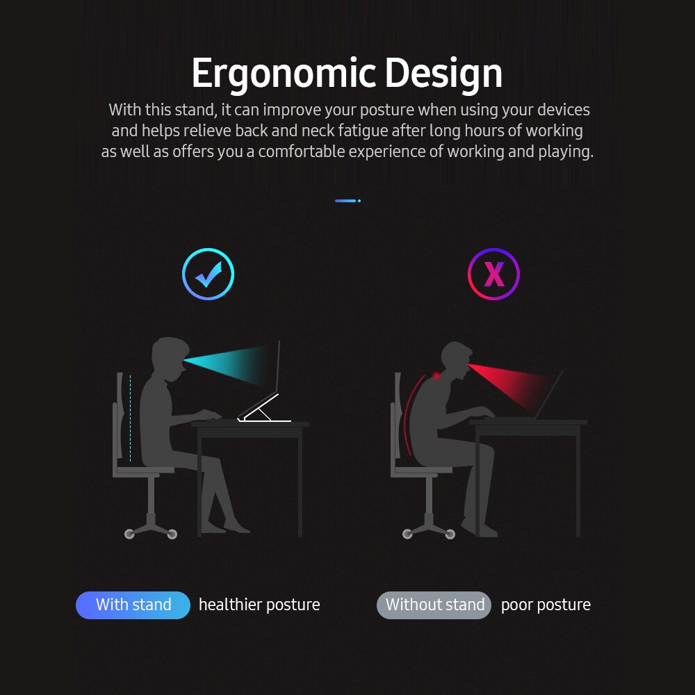 Adjustable Multi-angle Tablet Phone Stand Portable & Foldable Tablet Riser Universal Desk Stand for Mobile Devices