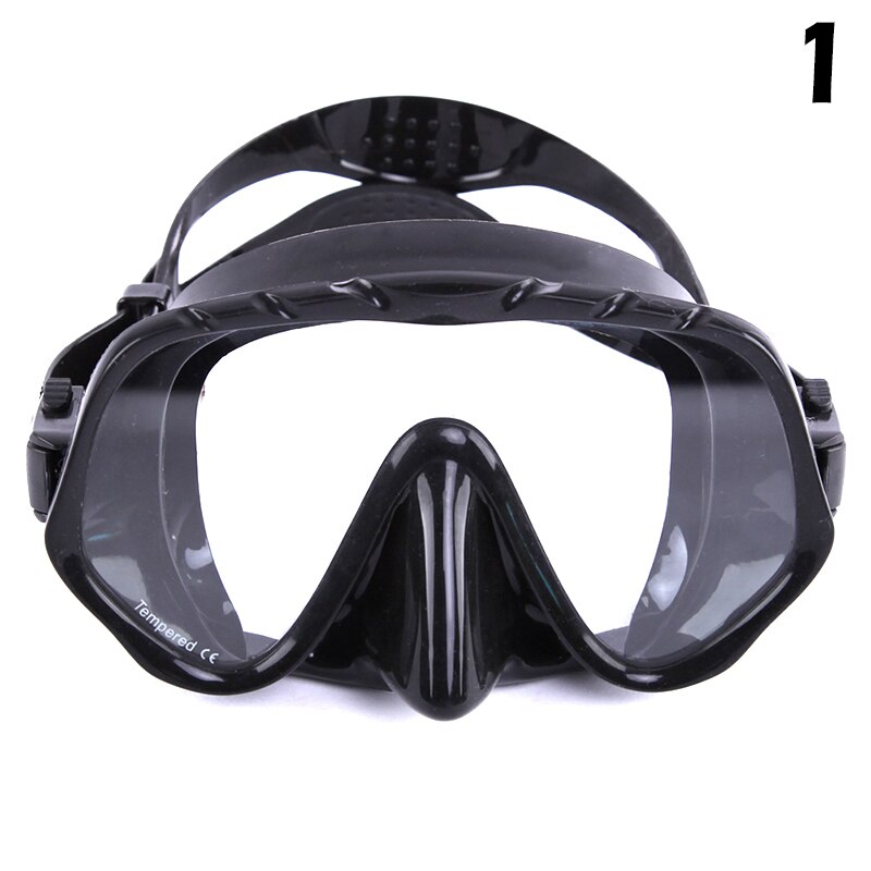 Adult Swimming Goggles Tempered Glass Wide View Anti-fog Snorkel Mask XR: 1