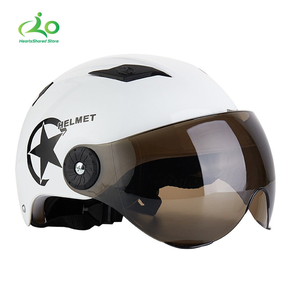 Casco protector solar ASB para vehículo eléctrico, Material anticolisión, adecuado para Scooters, motocicletas: white