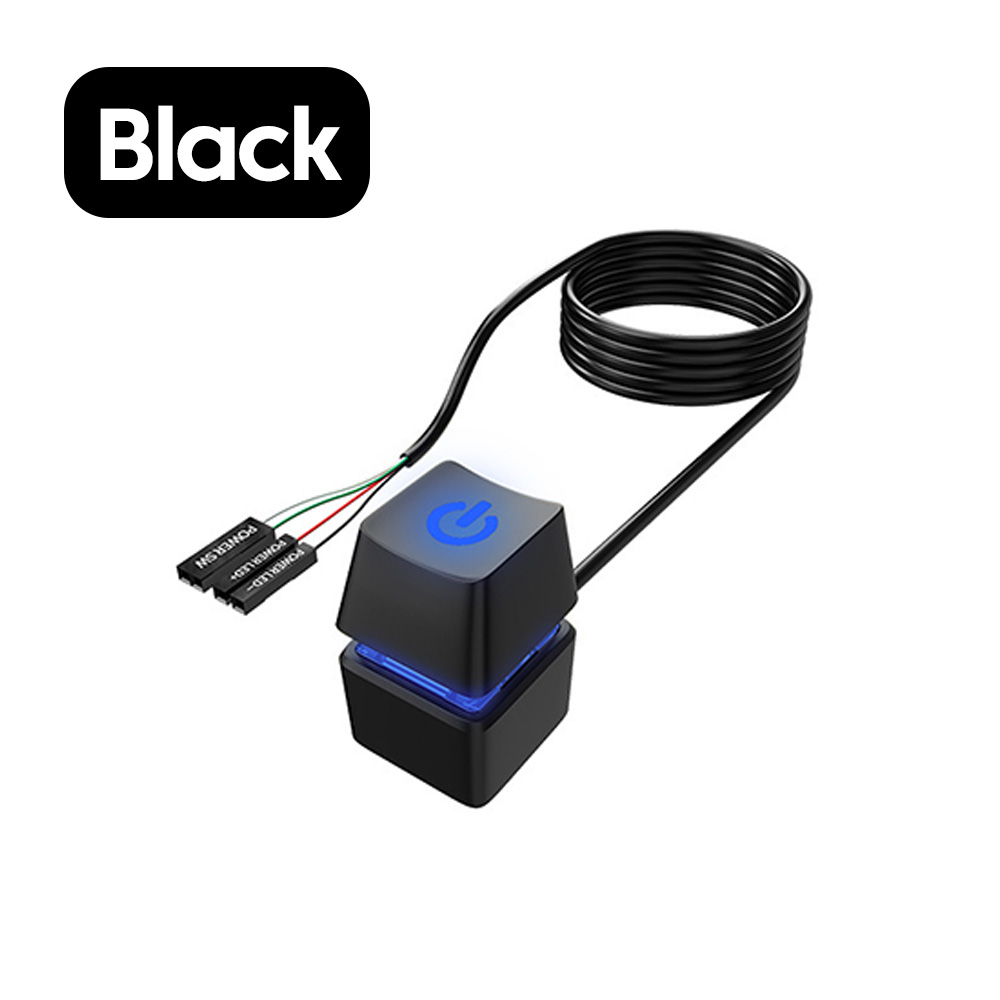 Interrupteur d'alimentation pour ordinateur de bureau, 1.8M, avec lumières LED, carte mère PC, démarrage externe, bouton marche/arrêt, câble d'extension pour la maison: Rouge