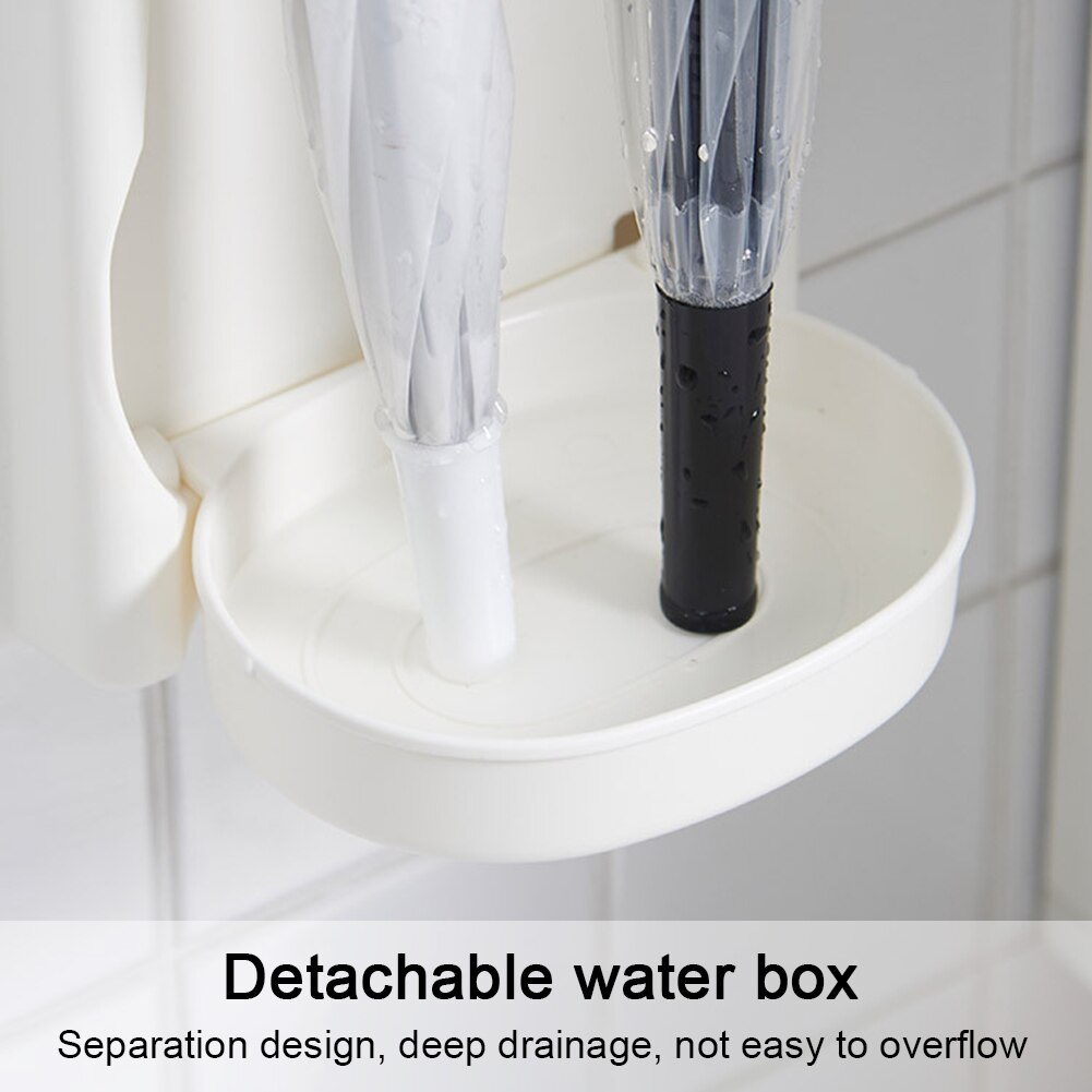 Storage Stand Easy Clean With Drip Tray For Home Office Foldable Stick On Umbrella Rack Entryway Space Saving Wall Mounted