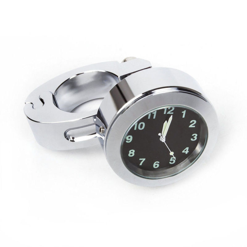 Prämie Billet Aluminium Uhr Wasserdichte Uhr stoßfest Teile Prämie Billet Aluminium Motor- Fahrrad Lenker Bar: Silber-