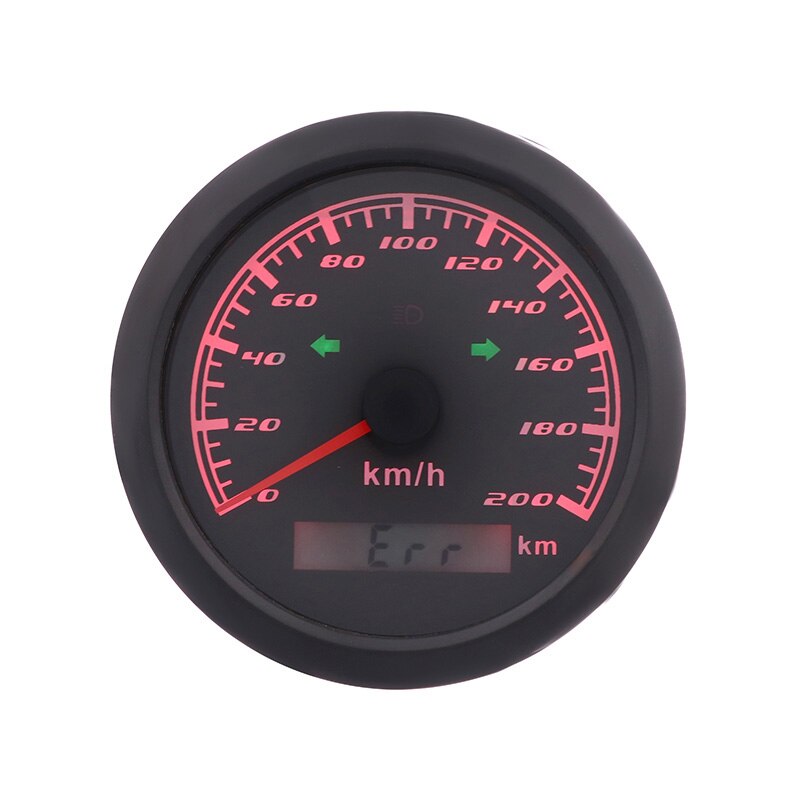 85MM Speedometer Gauge 120 km/h 200 km/h Car Boat Speed Meter With Left Right High Beam Indicator Lights Without GPS Antenna