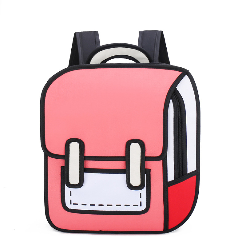 2020 nova moda unissex mochila 2d desenho de volta packs mulheres dos desenhos animados saco de quadrinhos 3d mochila faculdade sacos de viagem para meninas