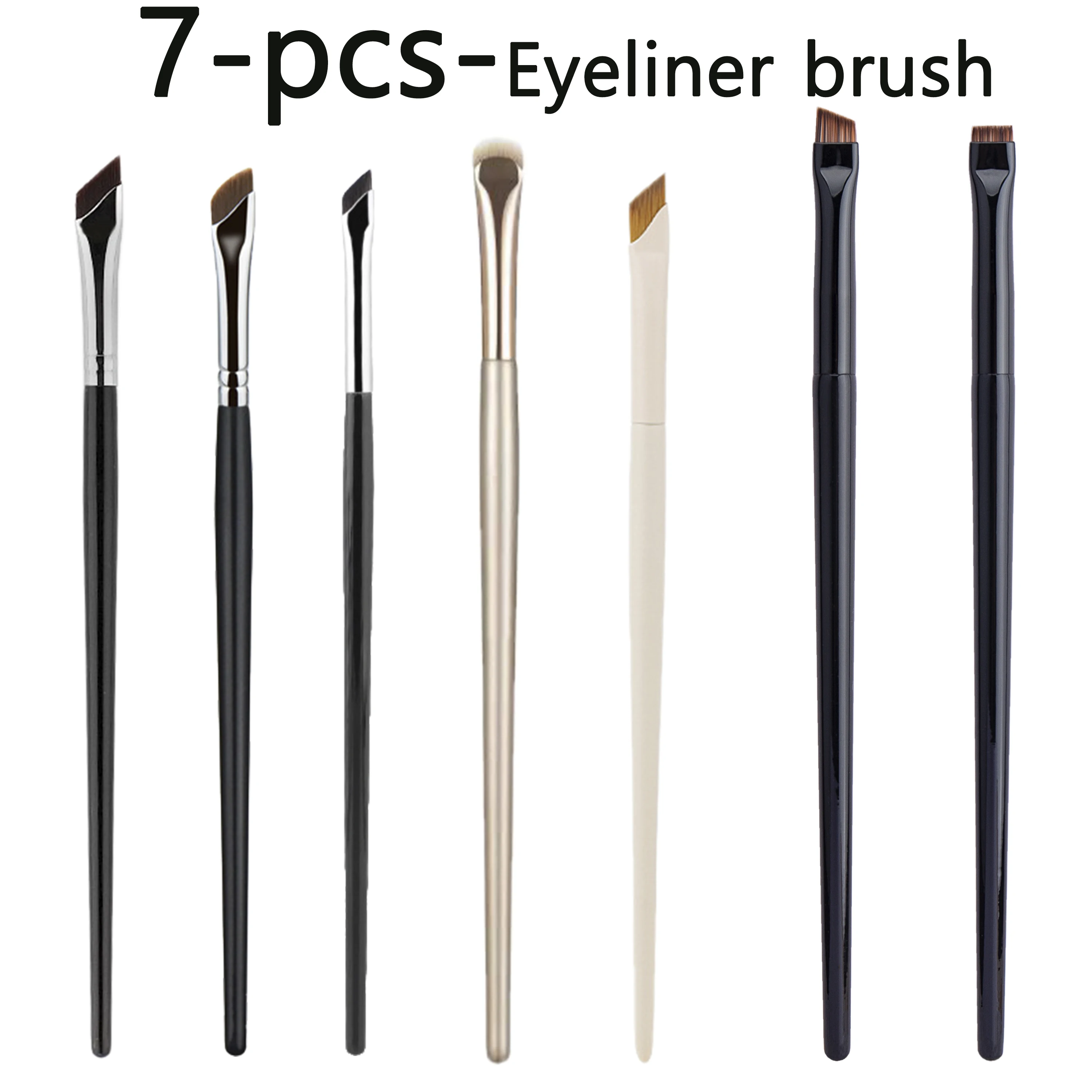 Pincel delineador de ojos con hoja mejorada, pincel plano para cejas de ángulo fino ultrafino debajo de los ojos, pincel de maquillaje, pinceles para detalles precisos