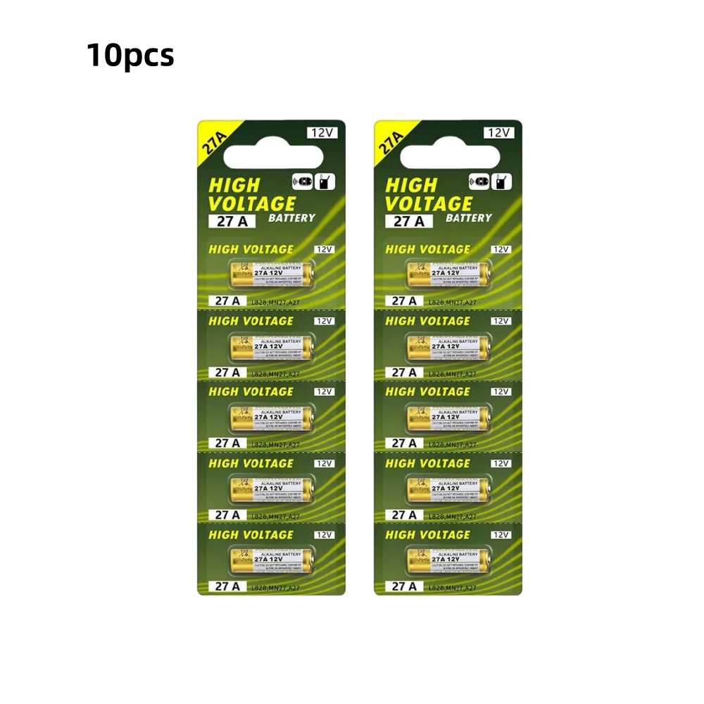 5-50Pcs A27 27A 12V Alkaline Batterie G27A MN27 MS27 GP27A L828 V27GA ALK27A A27BP K27A VR27 R27A für Türklingel Fernbedienung Spielzeug: schwarz