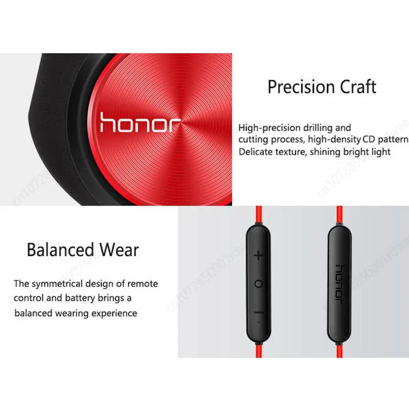 Originele honor xsport  am61 oortelefoon met draadloze bluetooth-verbinding, microfoon, in-ear model, eenvoudig op te laden.