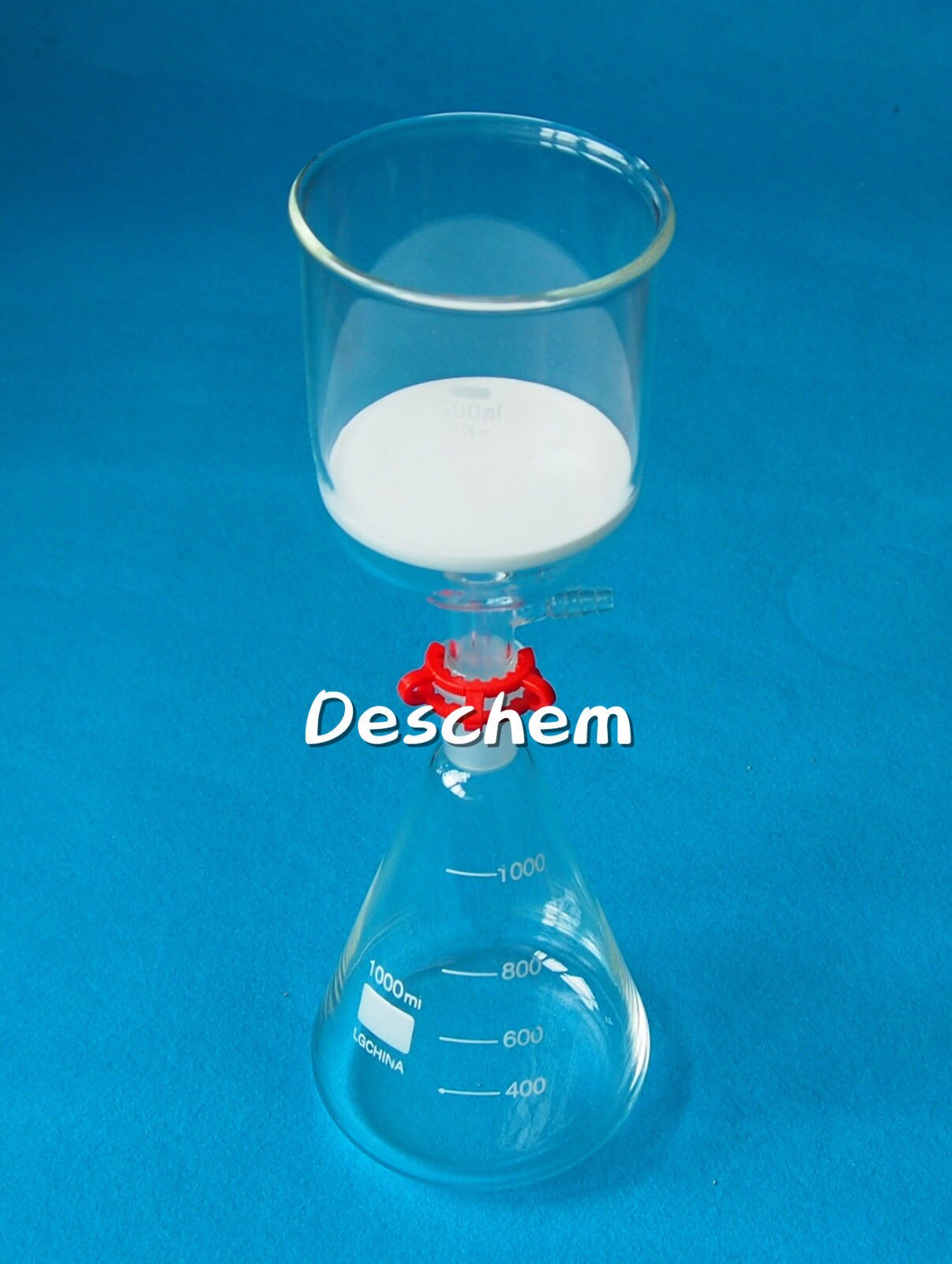Lab Glas Zuig Filtratie Kit, 500 ml Buchner Trechter & 1000 ml Erlenmeyer