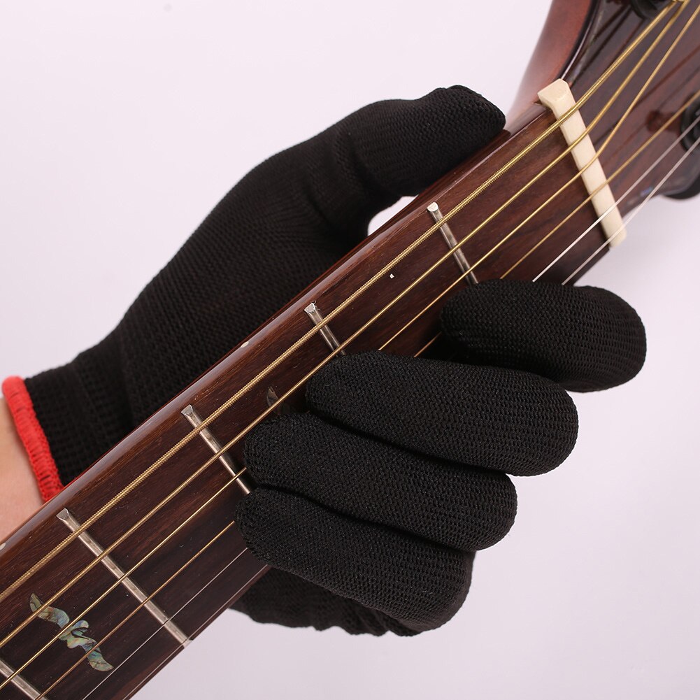 1Pc Guitar Bass Practice Beginner Full Finger Hand Protection Anti-slip Glove