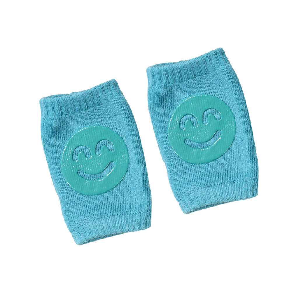 Terry baby socks elbow pads toddler crawling knee pads infants and children knee knee pads smile knee pads: Blue