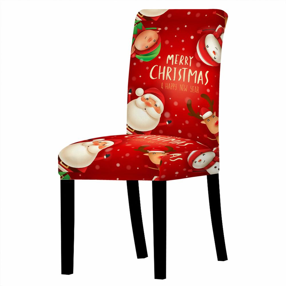 3d kerst hertenprint stoelhoezen voor eetkamerstoelen, hoge rugleuning woonkamerstoelhoezen voor stoelen voor feesten en bruiloften: Stijl 7