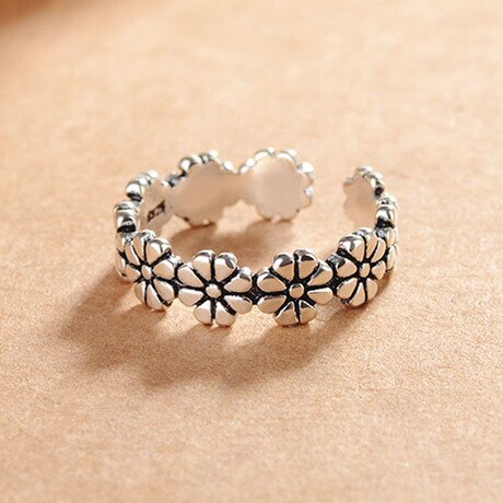 925 Sterling Silber Blumen Finger Ringe Dazzling Daisy Wiese Stapelbar Ring, Klar CZ Für Frauen Hochzeit Schmuck