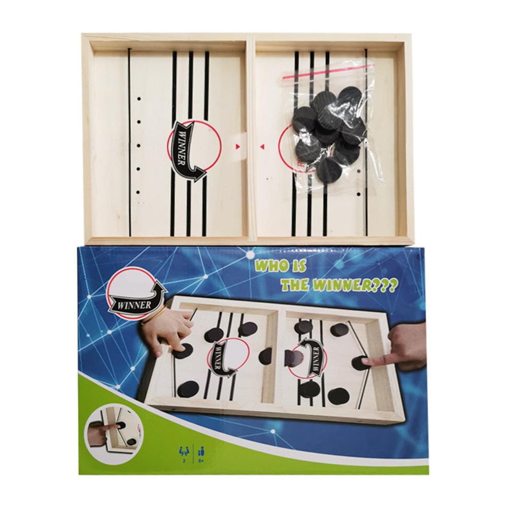 Funny Hockey Board Game Set Wooden Puzzle Chess Portable Parent Child Party Entertainment Household Have Fun For Kids