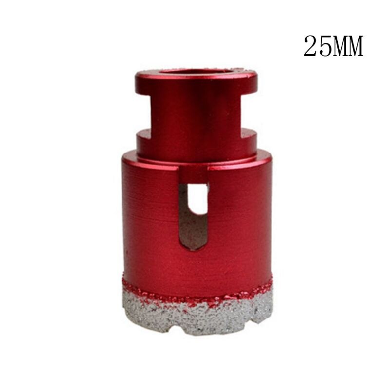 6-75mm M14 Vacuum Brazed Drill Bit High Hardness Hole Saw Cutter for Marble Tile Red