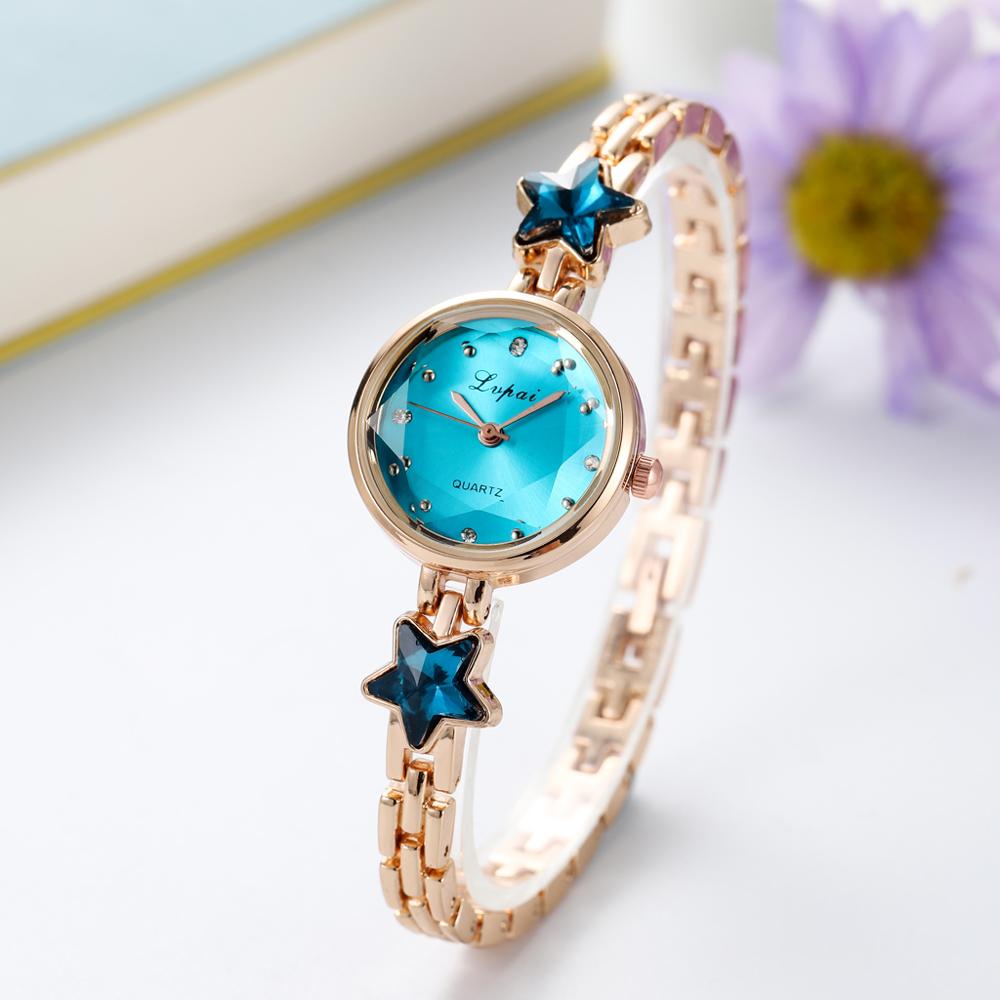 Luxe Horloges Vrouwen Sterrenhemel Armband Rose Gouden Jurk Wome Quartz Horloge Strass Mode Klok Lady Relogio Feminino