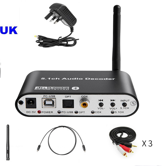 Hdmi Dts 5.1 Audio Decoder Bluetooth 5.0 Ontvanger Dac Dts AC3 Flac Ape 4K X 2K Hdmi Naar hdmi Extractie Converter Spdif Arc: DAC651U UK