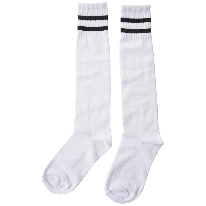 Children Sport Soccer Long Socks High Sock Baseball Hockey Socks: White