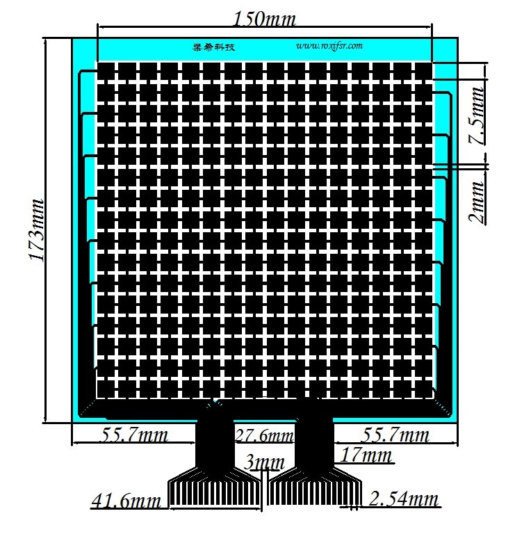 Rx -m1616m distribueret fleksibel membrantryk sensor fsr