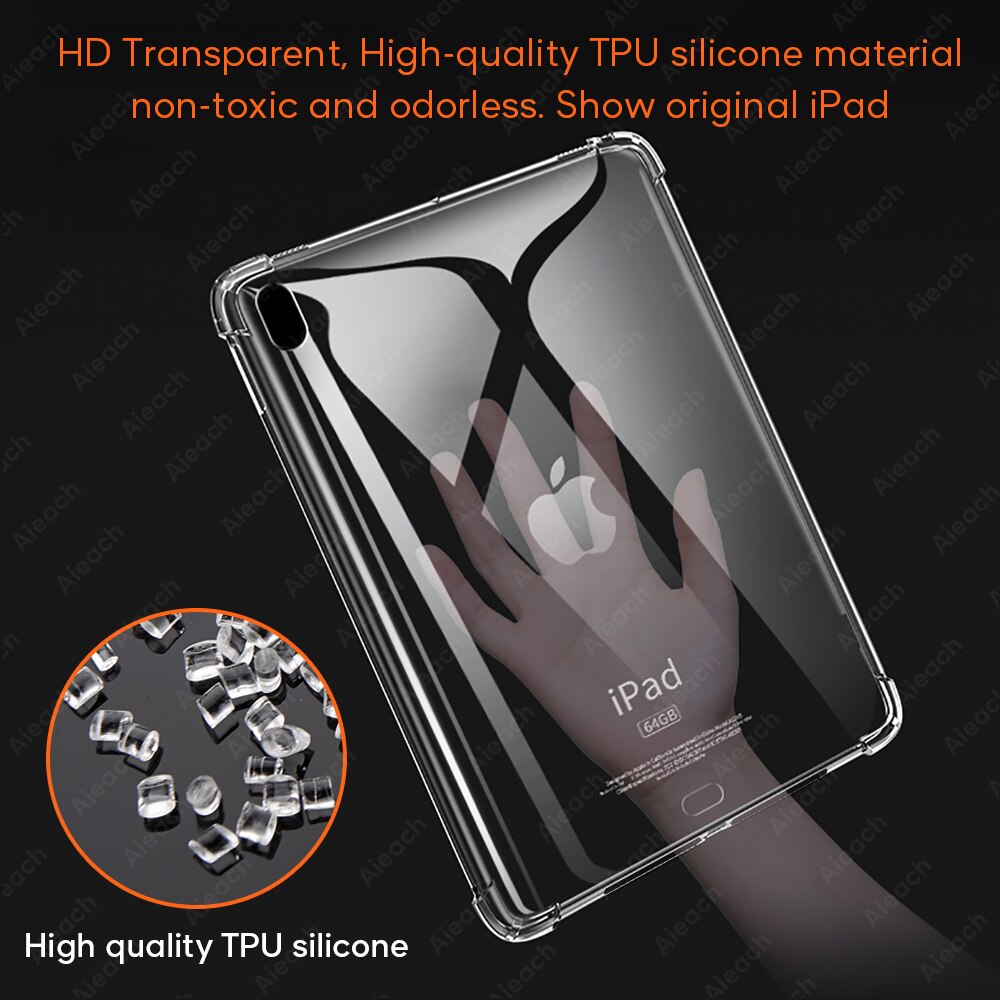 Nano Shockproof Silicone Case For iPad Pro 11 12.9 10.5 9.7 10.2 Funda For iPad 2 3 4 Mini 5 1 Air 2 3 Case