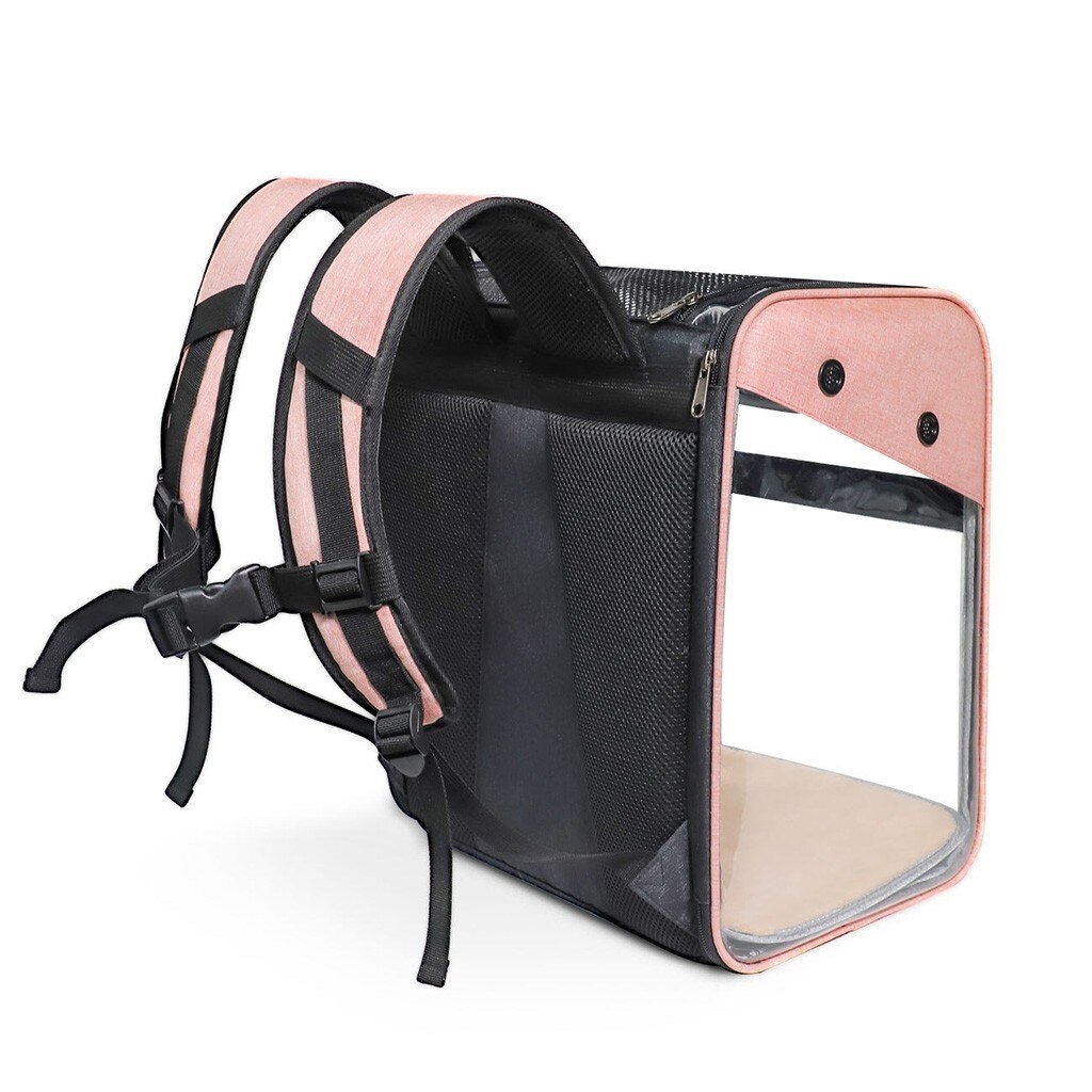 Nueva mochila transparente Visible para mascotas, mochila porta gato, mochila transpirable para viaje al aire libre para perros pequeños y gatos @ 40