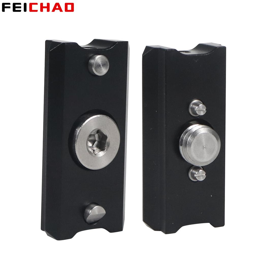 2x Camera Quick Release Safety Rail w ARRI Locating Pin 3/8'' 1/4“ Screw for Nato Clamp Handle EVF Mount DIY Attachment DSLR Rig