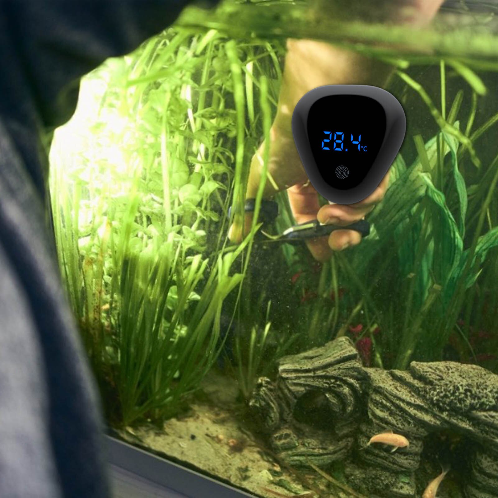 Aquarium Digital Water Monitor Tester For Pools Aquariums Fish Tank Thermometer LED Digital Touch Screen Accessories