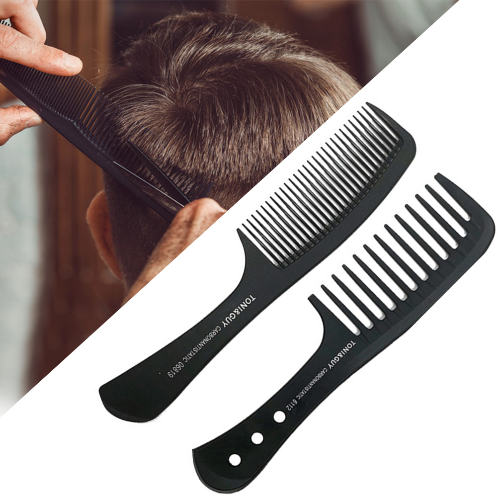 Peines negros de piezas para peluquería, peine de para cortar el pelo, herramientas de peluquería, 1 unidad