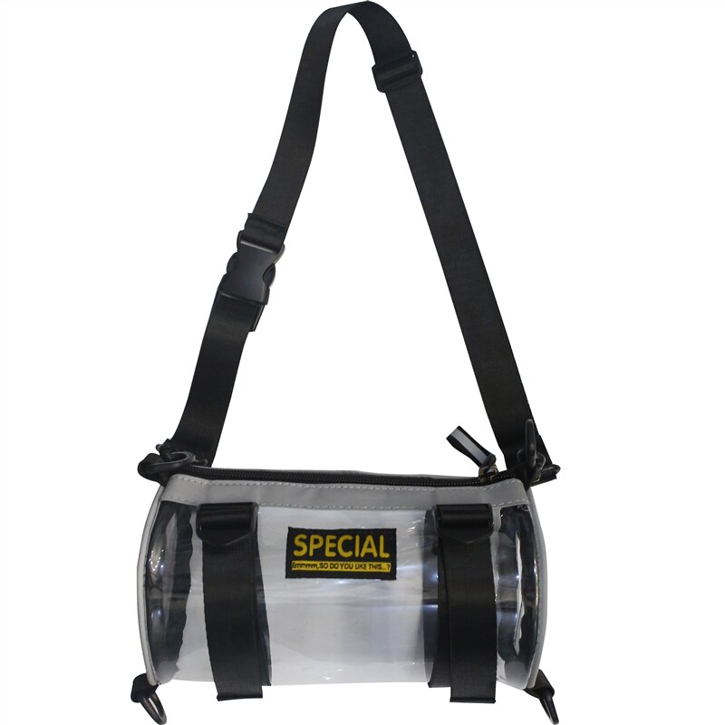 Japanese Student Small Shoulder Bag 's Messenger Bag Ins Tide Leisure Mobile Phone Bag Barrel Bag PCV Transparent Bag