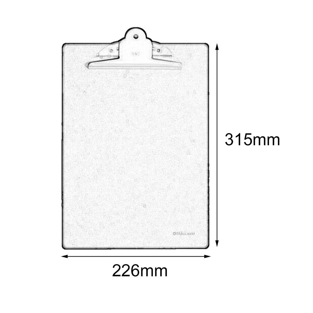 Deli 9224 a4 trä urklipp bärbar skrivtavla clipboard kontorsskola mötestillbehör med metallklämma