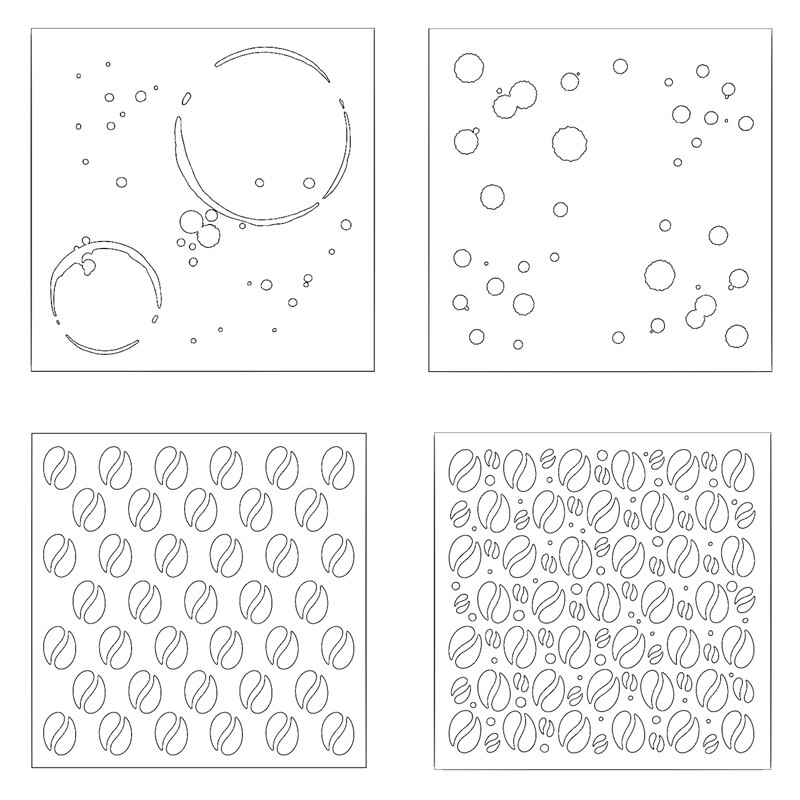 Fond cadre bambou nid d'abeille nuages pochoir en plastique pour bricolage Scrapbooking gaufrage papier carte artisanat peinture modèle: 11