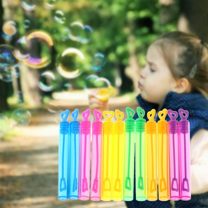 12 stücke Herz Seife blasiert Flaschen Spielzeug freundlicher freundlicher draussen Heimat Dekor Spielzeug Q6PD