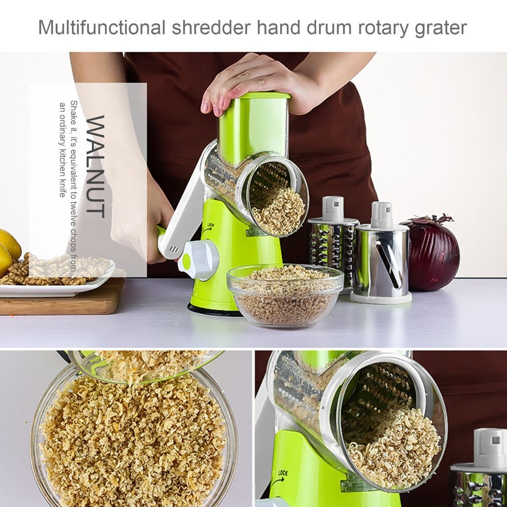 Multi-function rotary grater vegetable shredded potato machine vegetable grater manual cabbage kitchen knife kitchen tool
