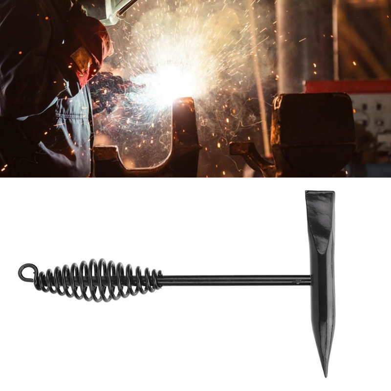 2pcs Welders Chipping Hammer 250mm Stainless Steel Hammer Spring Handle Weld Slag Spatter Removal Tool