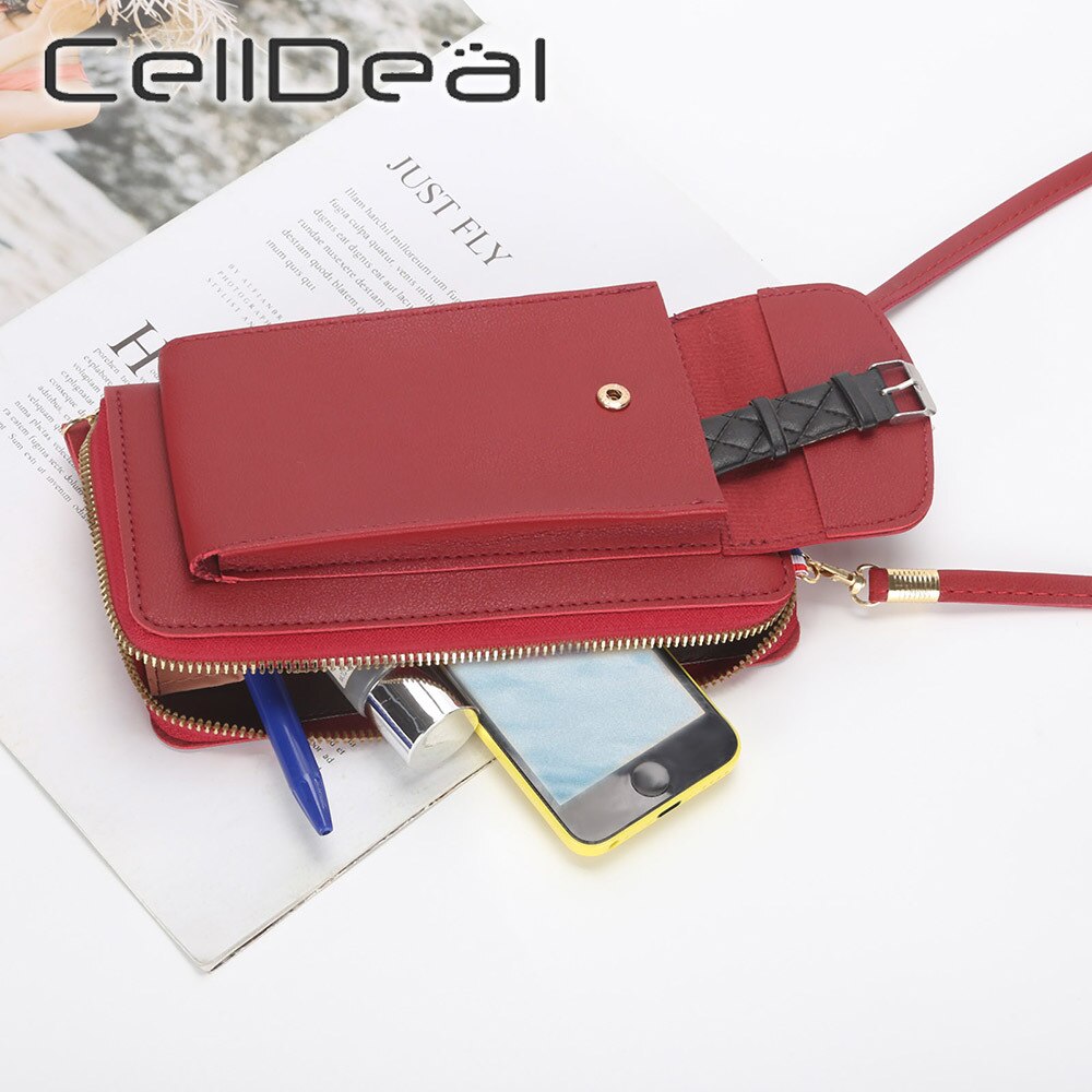 Vrouwen Portemonnee Beroemde Mobiele Telefoon Tassen Grote Kaarthouders Handtas Purse Clutch Messenger Schouder Lange Bandjes