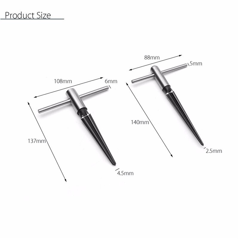 Taper Reamer 1/8-1/2 Inch And 5/32-7/8 Inch Hand Metal Reamer Deburring Enlarge Pin Hole Handheld Reamer For Wood Metal Drill