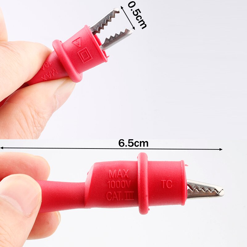 2 st/set isolerad testledningsmätare alligatorklämma multimeter sond krokodilklämma !