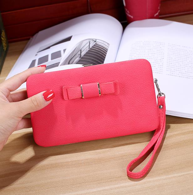 Portefeuille pour filles et femmes, sac à main multifonction à la , étanche: Watermelon Red