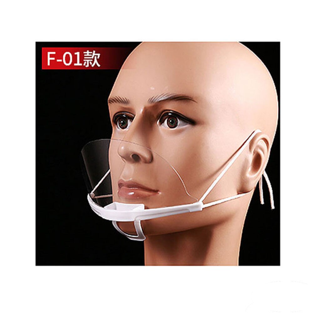 5PCS Küche Sanitär Werkzeug Transparente Masken Anti Nebel Catering Lebensmittel Hotel Kunststoff Küche Restaurant Masken Schutz Schild: F01(1PCS)