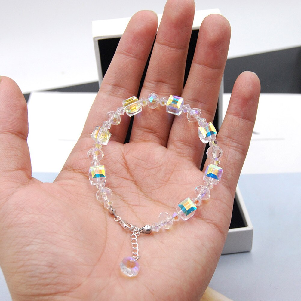 Nordlys armbånd romantik mousserende krystaller armbånd til kvinder piger link kæde armbånd lxh