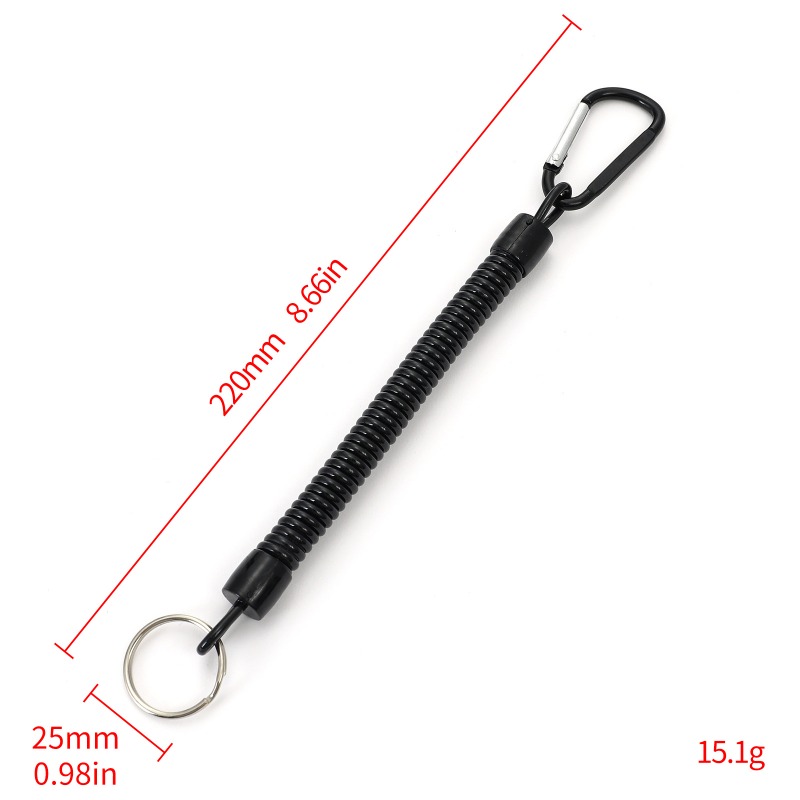 Elastisch intrekbaar sleutelhanger Anti-verlies Lanyard Multifunctioneel voor badgehouder Vissen Veiligheidstouw