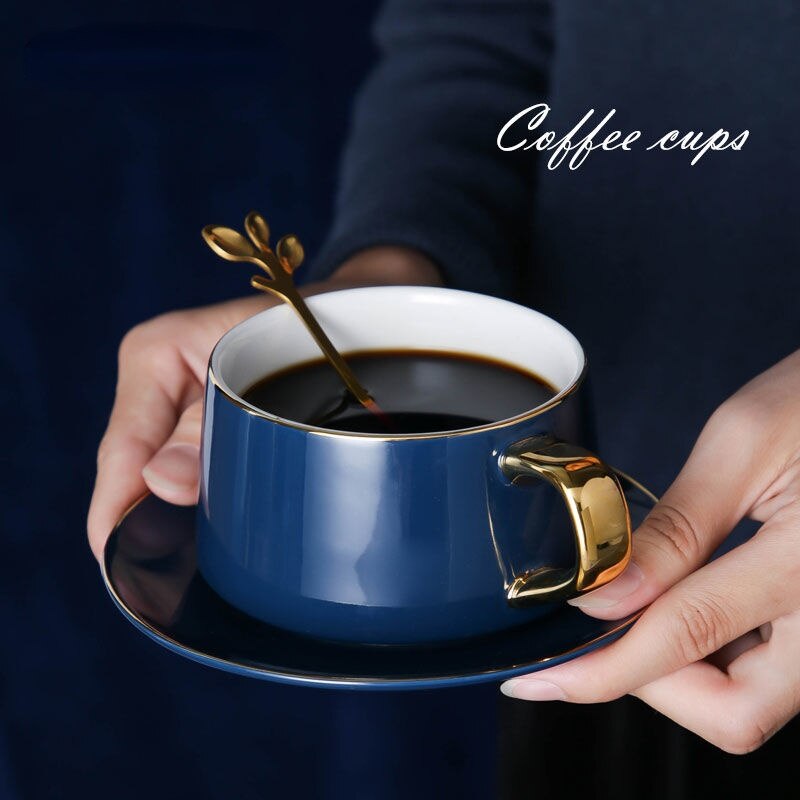 Pair of ceramic coffee cups and saucers, set of single european mugs, cups with spoons and lids, espresso cups, espresso cups, tazas