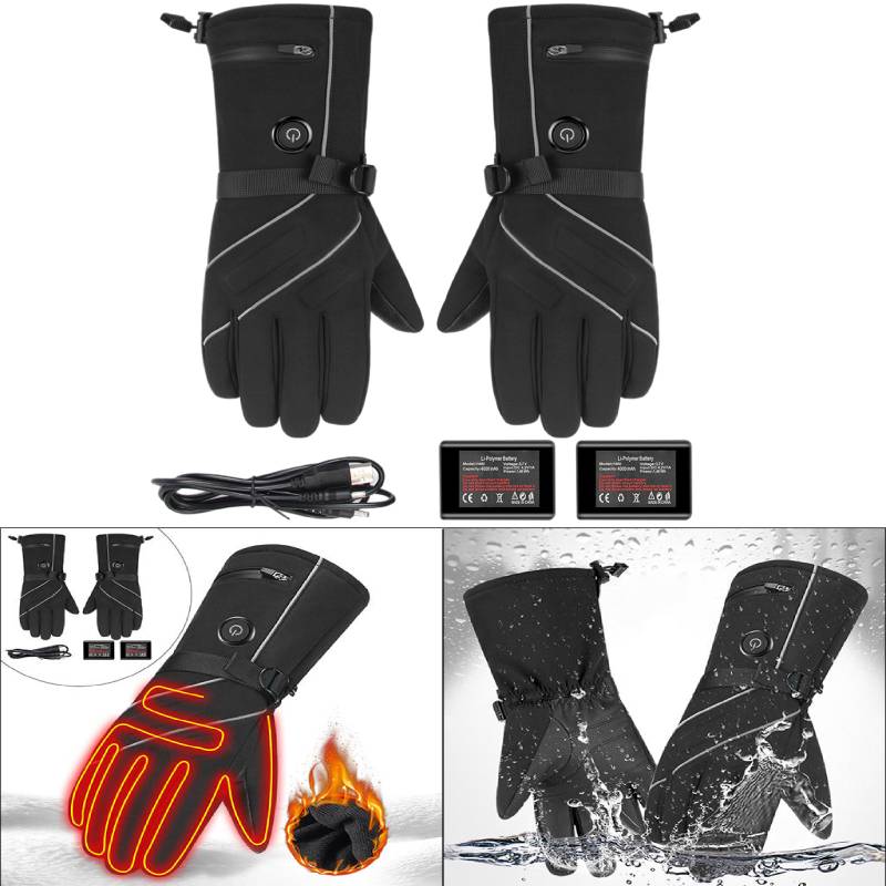 Motorcycle Gloves Electric Battery Heated Gloves Touch Screen Gloves for Motocross ATV Outdoor Sports Heating Motorbike Gloves