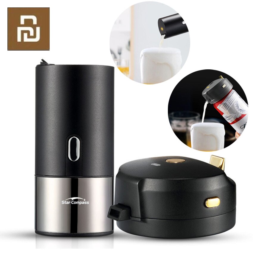Xiaomi Star Compass Portable Mini Beer Foam Drinking Bubbler 40000 Times/s Household Ultrasonic Liquid Foam Machine Bubbler Tool